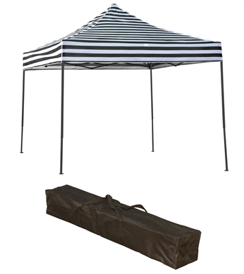 Trademark Innovations Lightweight and Portable Canopy Tent Set - Black Stripe Canopy Cover