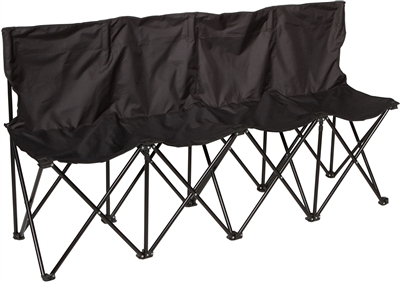 Trademark Innovations Sideline Collapsible Bench - 4 Person Seater with Back