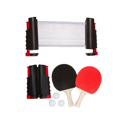 Anywhere Table Tennis Set with Paddles & Balls by Trademark Innovations (Blue)