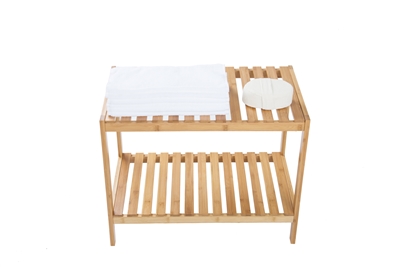 24" Long Bamboo Spa Bench and Storage Shelf by Trademark Innovations