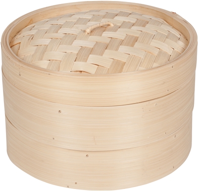 Bamboo Steamer - 3 Piece - 10 Inch Diameter - By Trademark Innovations