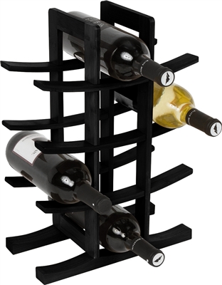 Wine Rack - Holds 12 Bottles Made From Natural Bamboo By Trademark Innovations (Black)