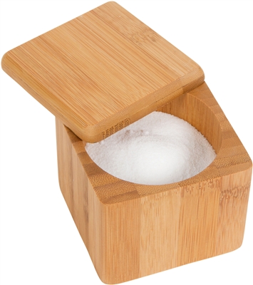 Bamboo salt box kitchen accessory - Hold your salt