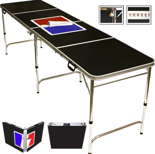 Gymax 8 ft. Beer Pong Table Portable Party Drinking Game Table Tailgate  Table GYM07186 - The Home Depot
