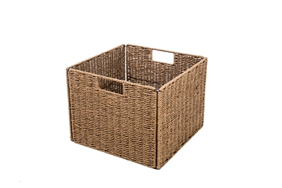 Foldable Storage Basket with Iron Wire Frame - Set of 4 - by Trademark Innovations
