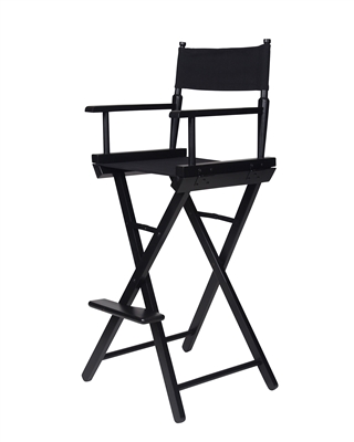 Director's Chair - Counter Height - Black Wood - By Trademark Innovations