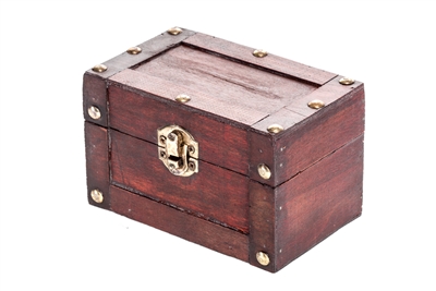 Small Decorative Wood Treasure Chest - By Trademark Innovations