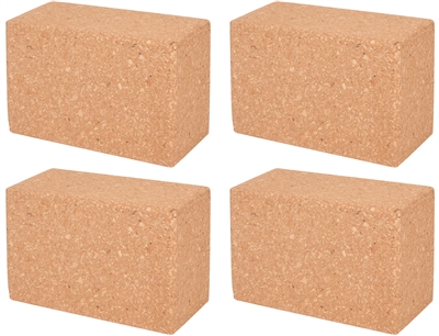 Cork Yoga Block by Trademark Innovations (Set of 4)