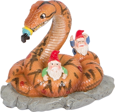5" Snake Garden Gnome Small Ornamental Statue by Hilarious Home