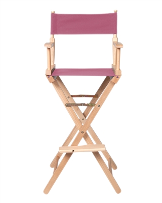 Director's Chair - Counter Height - Light Wood - By Trademark Innovations (Pink)