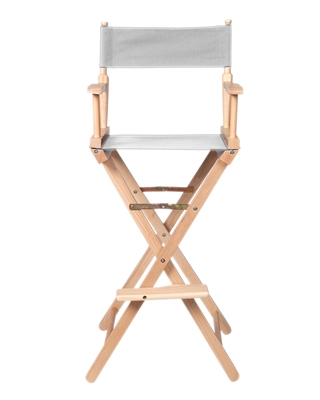 Director's Chair - Counter Height - Light Wood - By Trademark Innovations (White)