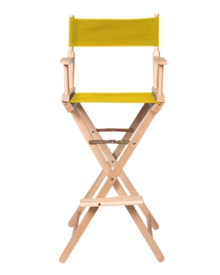 Director's Chair - Counter Height - Light Wood - By Trademark Innovations (Yellow)