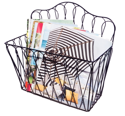 Decorative Wall Mounted Metal Magazine and Storage Rack by Trademark Innovations