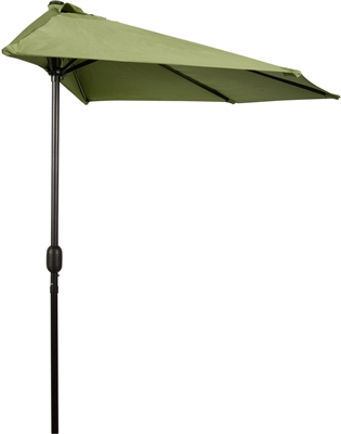 9' Patio Half Umbrella by Trademark Innovations (Light Green)