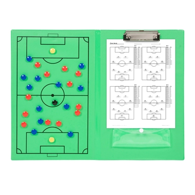 Magnetic Soccer Clipboard - Erasable White Board - Great For Coaches