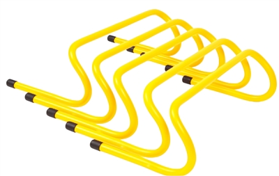 Trademark Innovations Speed Training Hurdles Pack of 5 (Yellow, 6 Inch)