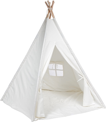 Trademark Innovations Giant White Canvas Teepee 6'