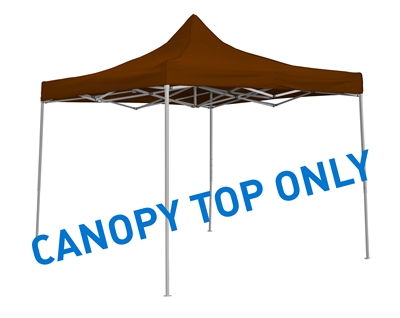 9.6' x 9.6' Square Replacement Canopy Gazebo Top Assorted Colors By Trademark Innovations (Brown)