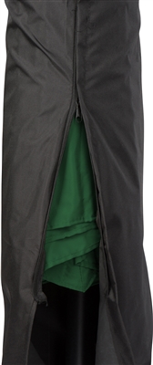 10' Deluxe Polyester Offset Patio Umbrella with Umbrella Cover by Trademark Innovations (Dark Green)