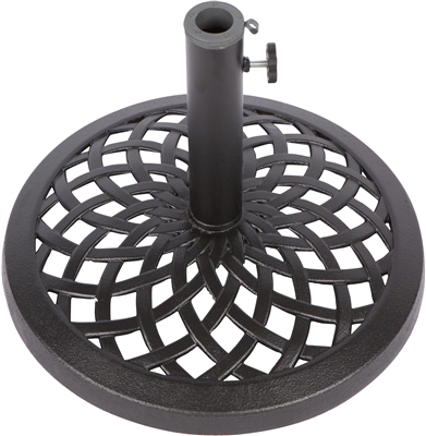 Cast Iron Umbrella Base - 17.7 Inch Diameter by Trademark Innovations (Black)