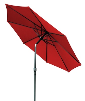 10' Tilt with Crank Patio Umbrella by Trademark Innovations (Red)