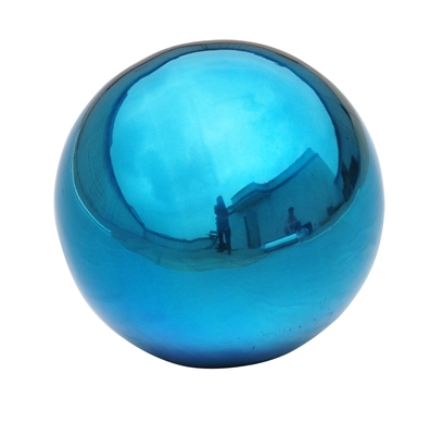 Gazing Mirror Ball - Stainless Steel - By Trademark Innovations (Blue, 8