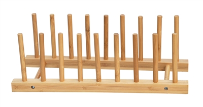 Plate Holder - For 8 Plates Made From Natural Bamboo by Trademark Innovations