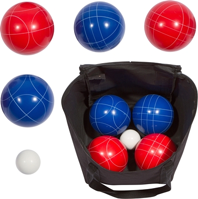 Trademark Innovations Bocce Set - Balls and Jack/Pallino - With Carry Case