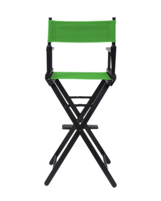Director's Chair - Counter Height - Black Wood - By Trademark Innovations (Green)