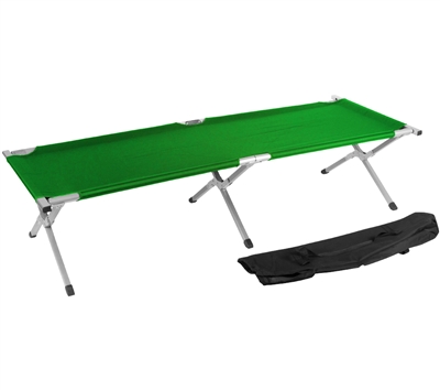 Trademark Innovations Portable Folding Camping Bed & Cot - Portable Bed - 260 lbs Capacity - Green