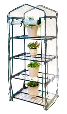 4 Shelf Mini-Greenhouse With Cover by Trademark Innovations