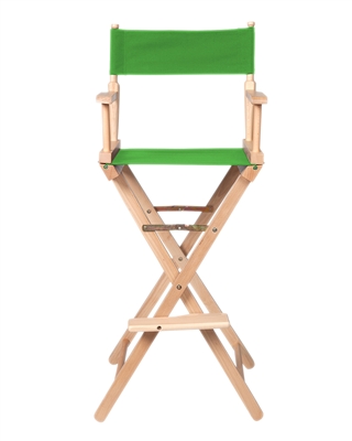 Director's Chair - Counter Height - Light Wood - By Trademark Innovations (Green)