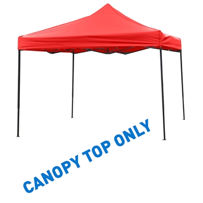 9.6' x 9.6' Square Replacement Canopy Gazebo Top Assorted Colors By Trademark Innovations(Red)