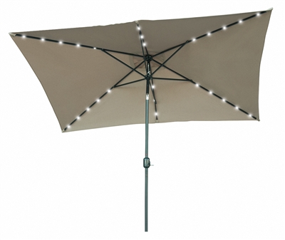 10' x 6.5' Rectangular Solar Powered LED Lighted Patio Umbrella by Trademark Innovations